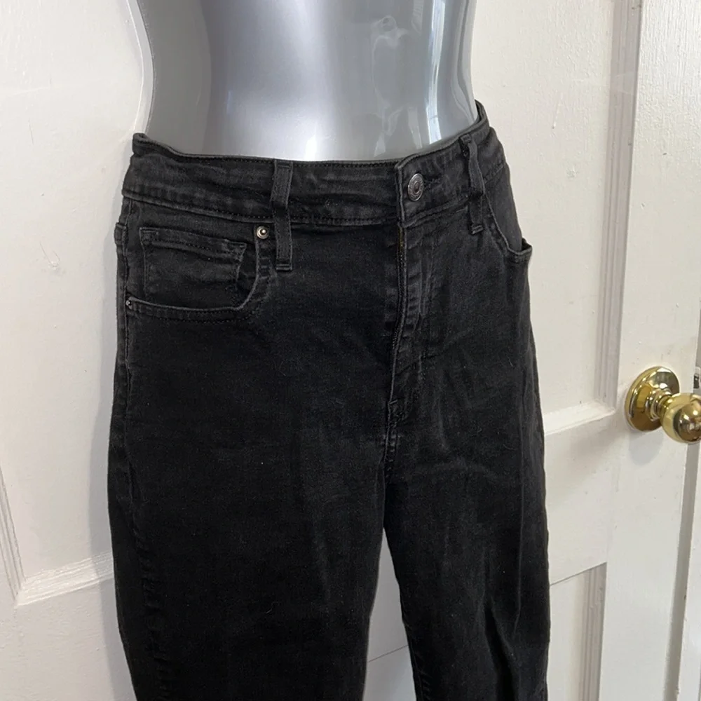 Levi's Black Skinny Jeans With Distressed Hems - Picture 3 of 8